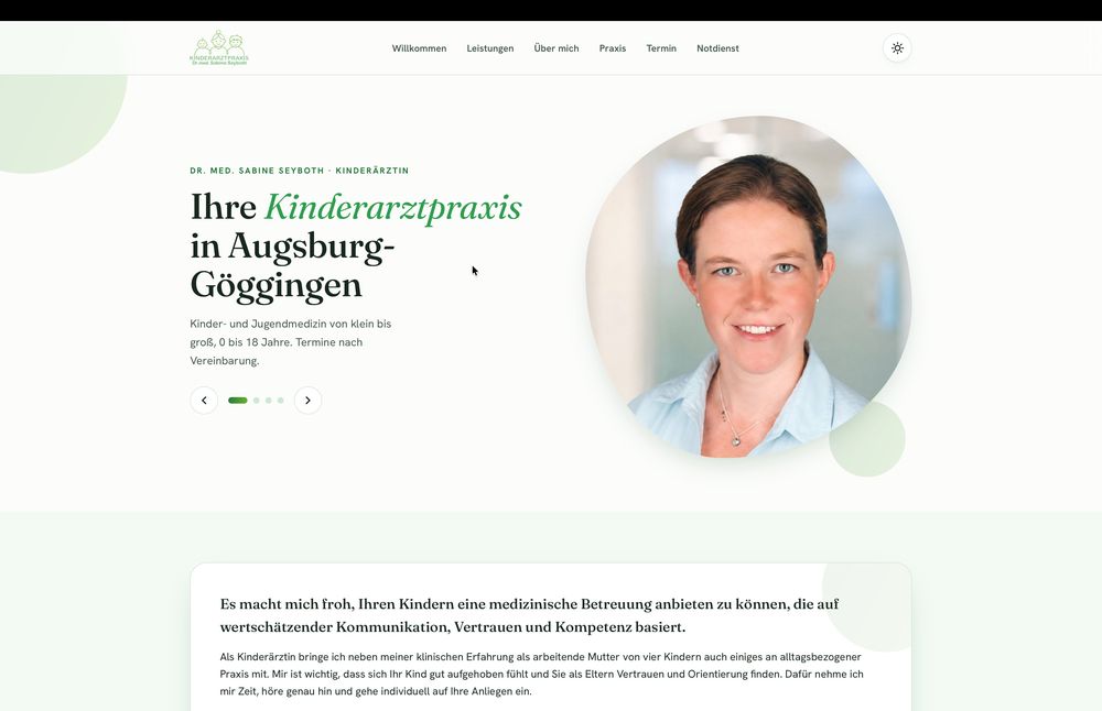 Kinderarztpraxis Dr. Seyboth Augsburg Website - Coming Soon